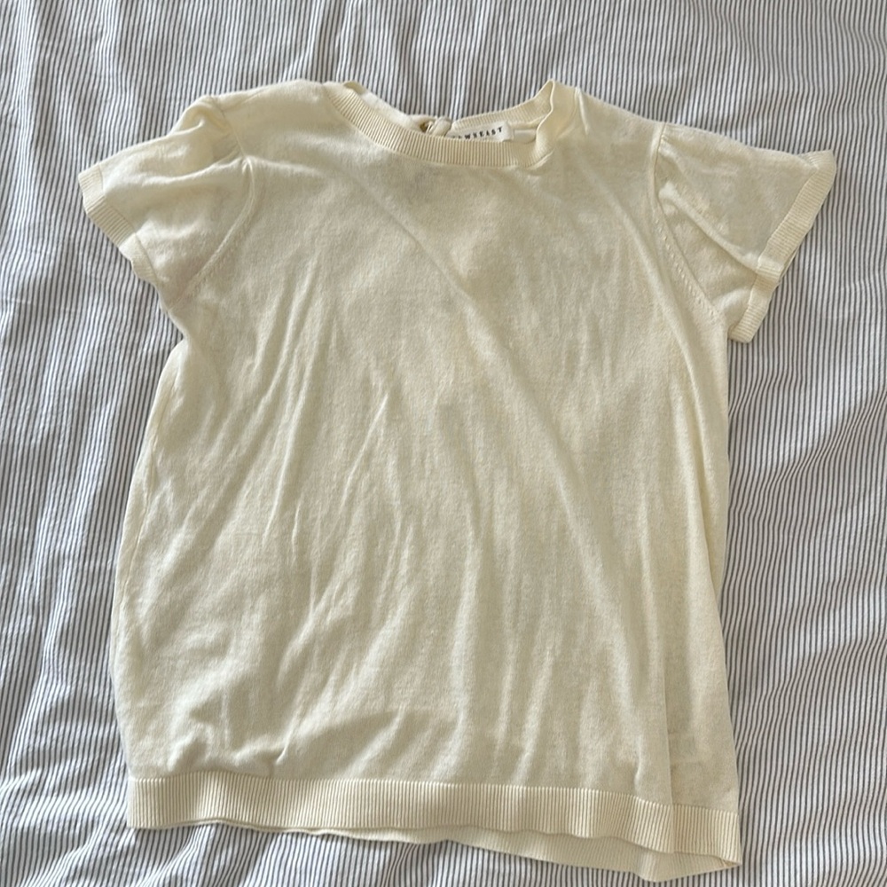 Cream knit top